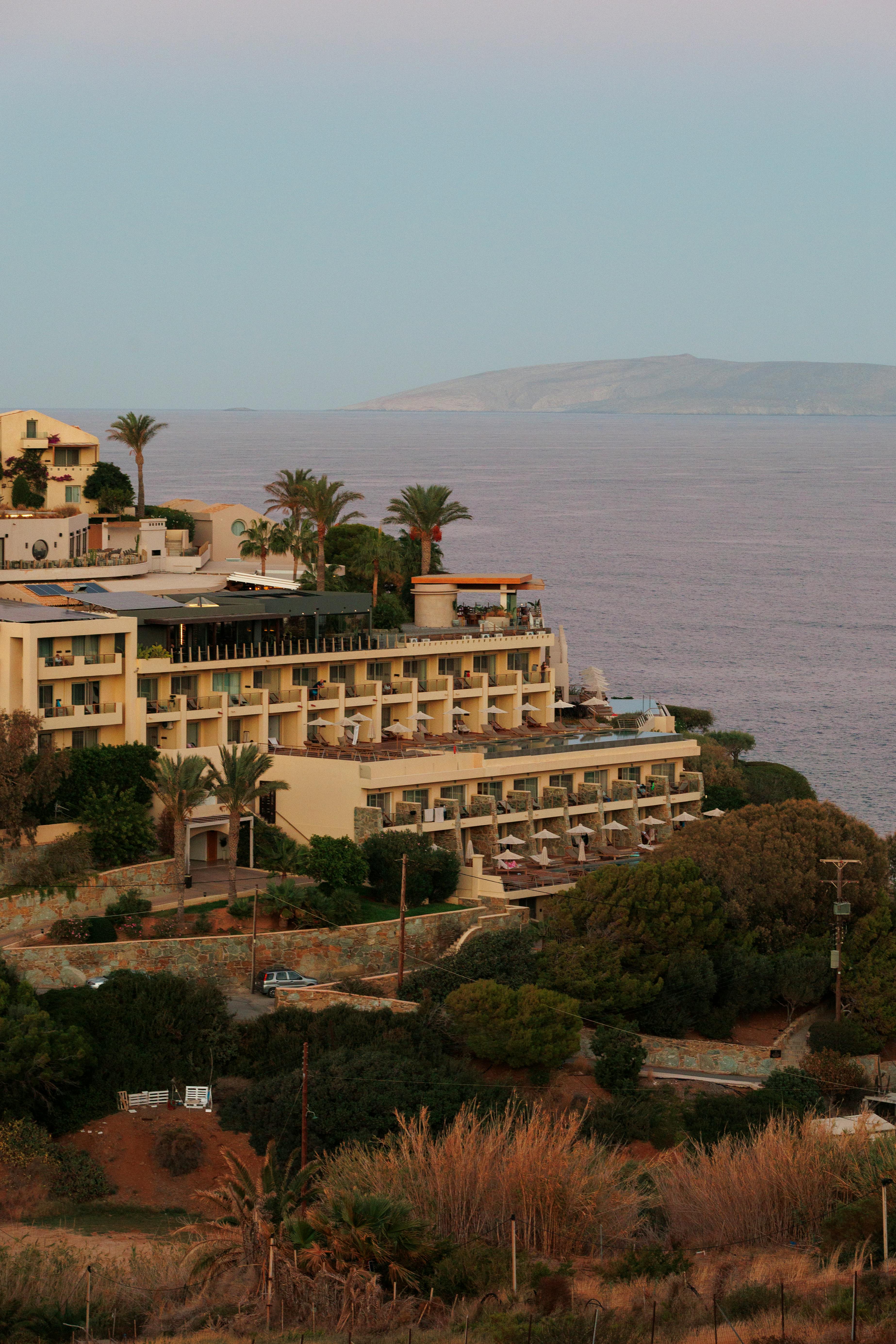 Lesvos Geopark cliffside hotel overlooking the sea
