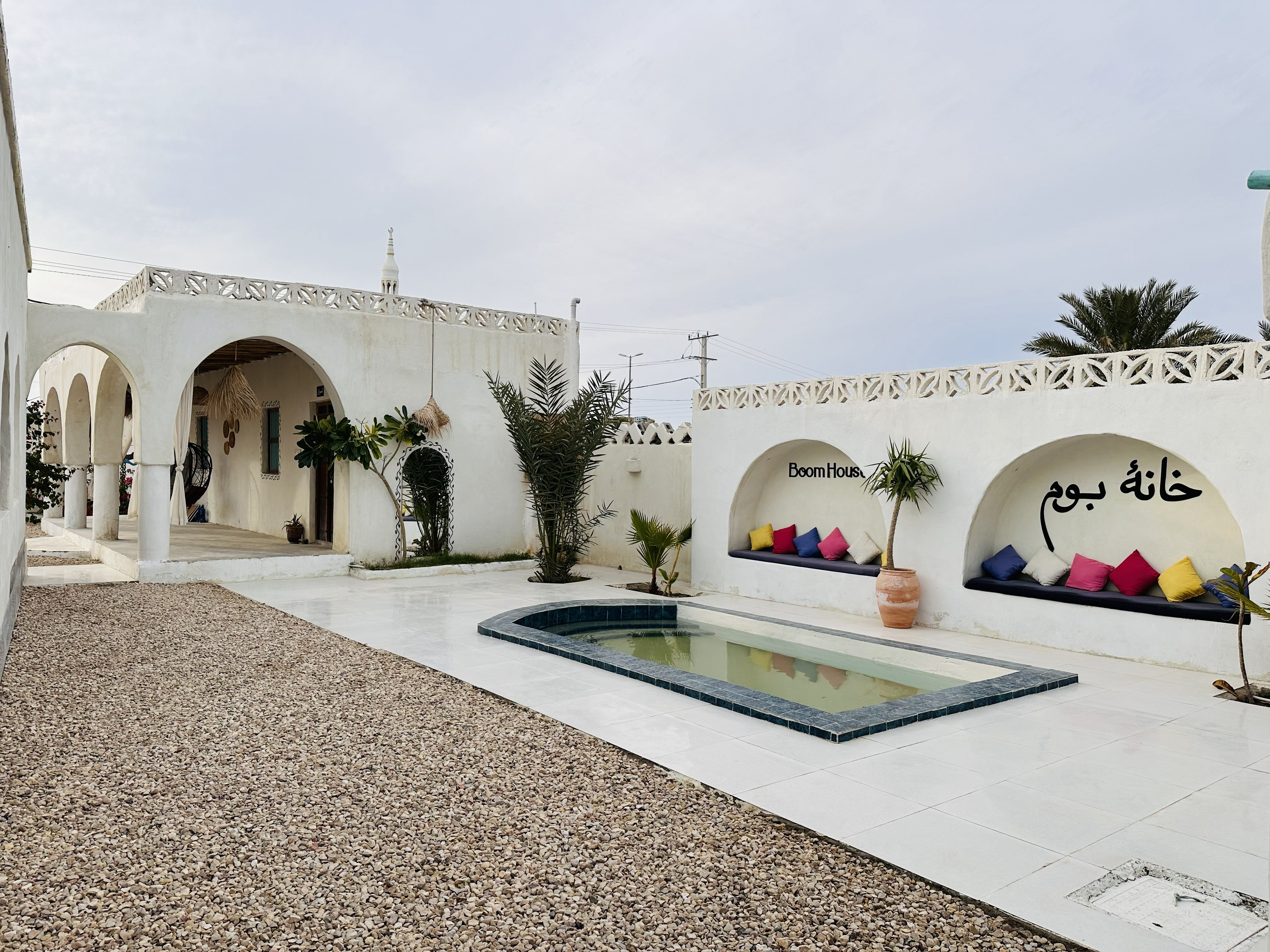 Ecolodge courtyard with plunge pool